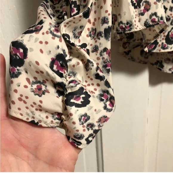 FREE PEOPLE floral blouse long sleeve NWOT - Picture 4 of 7